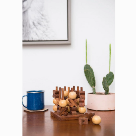 3D Tic Tac Toe Game - Handcrafted Wood