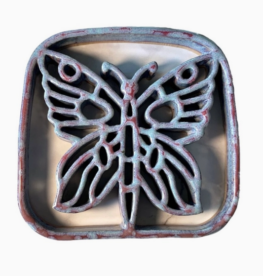 Butterfly Trivet - Stoneware Pottery