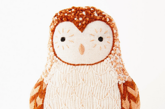 Barn Owl Embroidery Kit