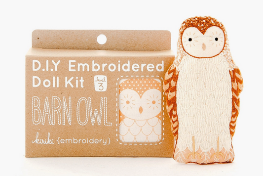 Barn Owl Embroidery Kit