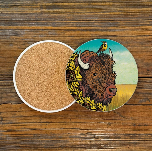 Buffalo Ceramic Coaster