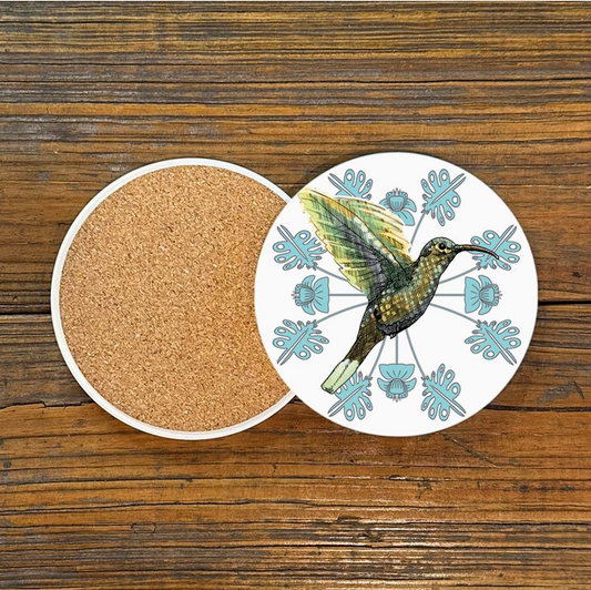 Hummingbird Ceramic Coaster