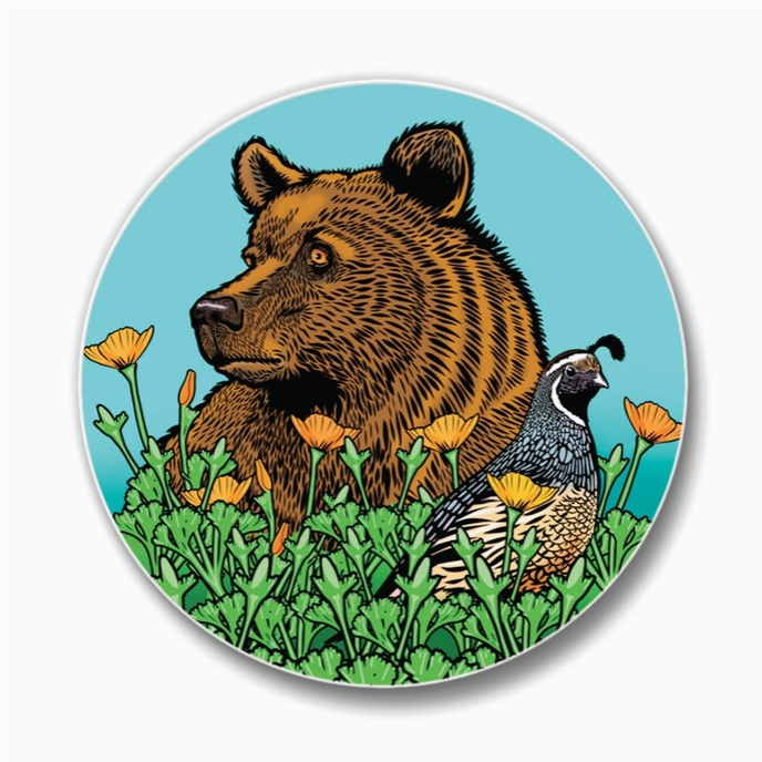 Grizzly Bear Ceramic Coaster