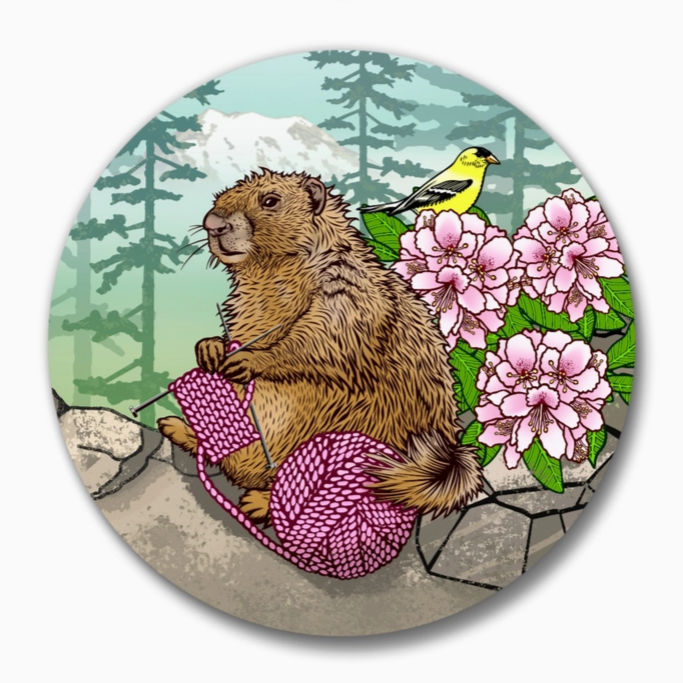 Marmot Knitting Magnetic Bottle Opener