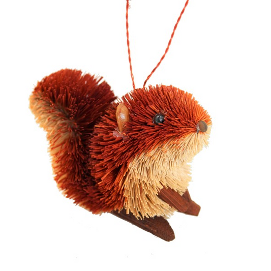 Red Squirrel Brush Art Ornament