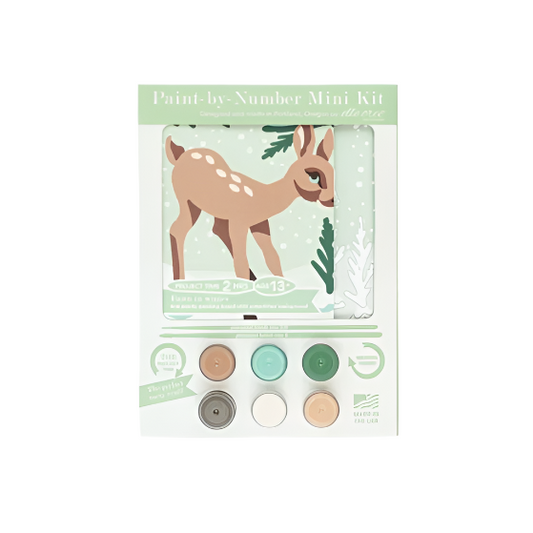 Fawn in Winter MINI Paint-by-Number Kit