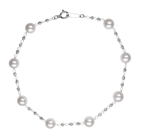 Petite Tin Cup Bracelet 18KW