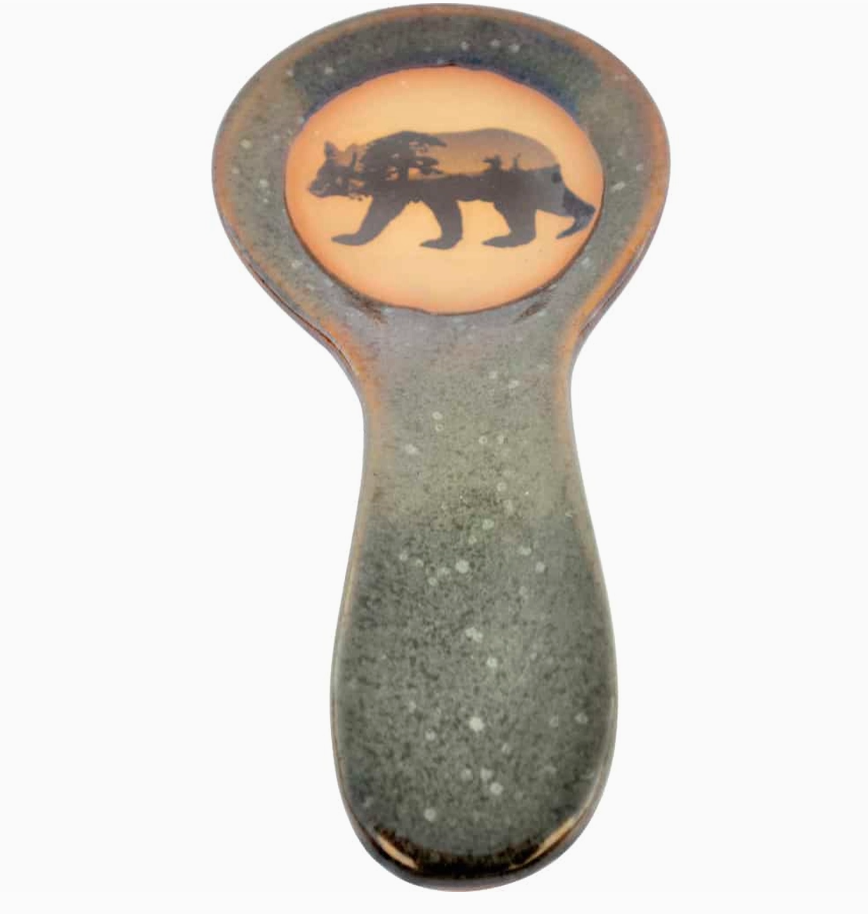 Mountain Scene Bear Spoon Rest