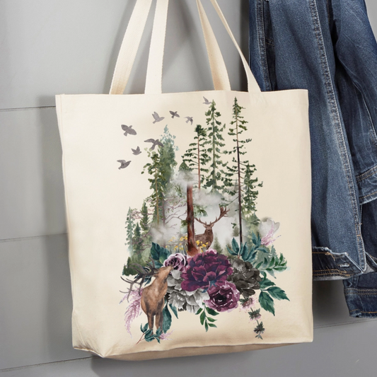 Deer Forest Tote Bag