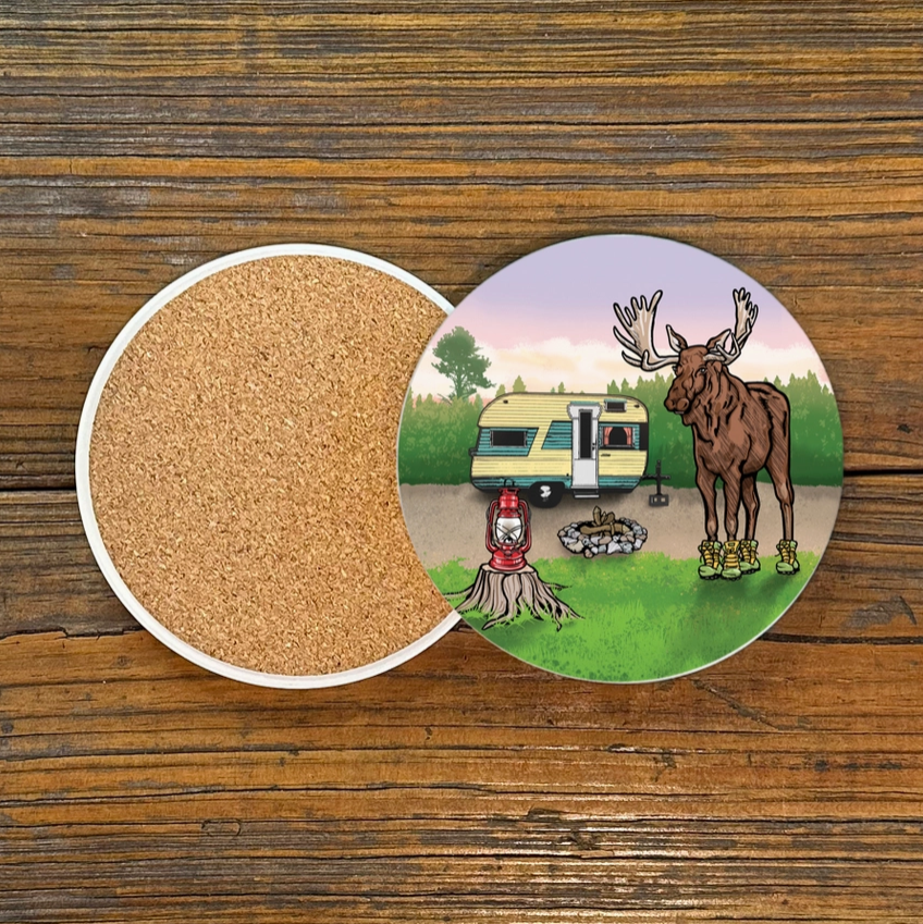 Moose Ceramic Coaster