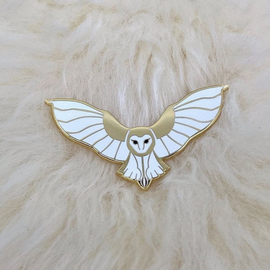 Barn Owl Hard Enamel Pin