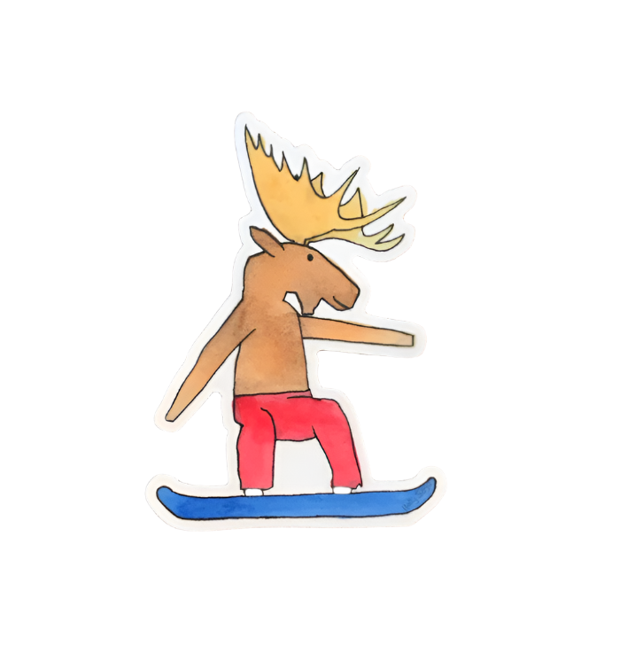 Snowboarding Moose