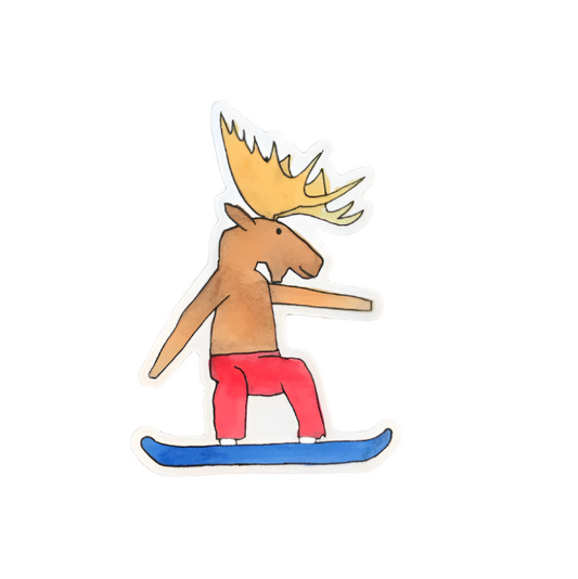 Snowboarding Moose