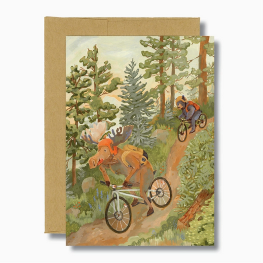 Mt Biking Moose Card