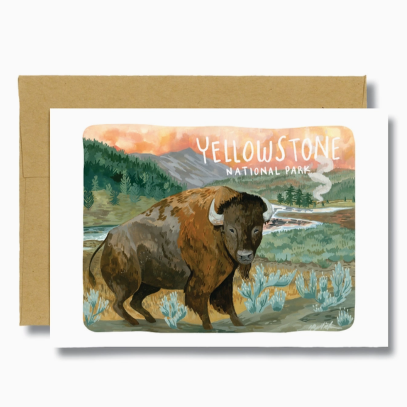 Yellowstone Bison Card