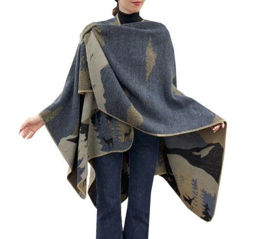 Asst. Reversible Wrap Shawl W/LOOP