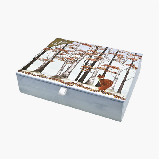 Fox and Birches Deluxe Boxed Holiday Cards