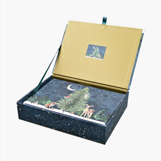 Moonlit Forest Friends Deluxe Boxed Holiday Cards