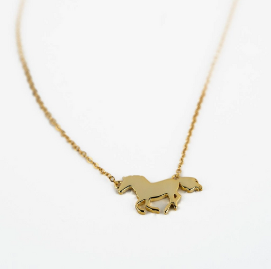 Horse Necklace- Gold