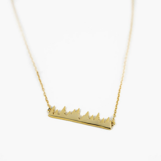 Tree Line Necklace - Gold