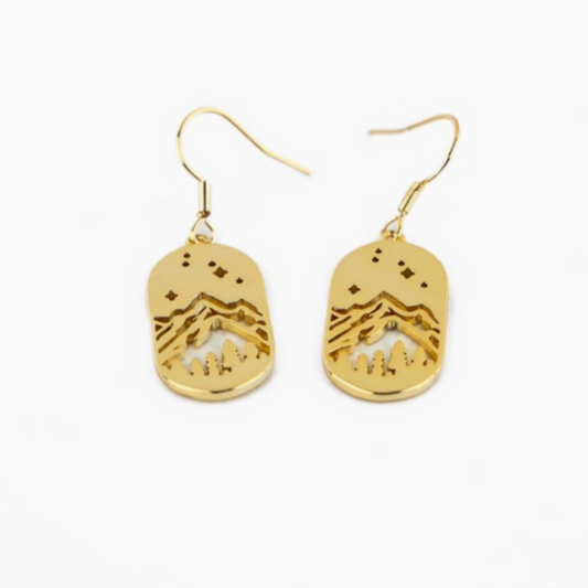 Starry Night Earrings - Gold