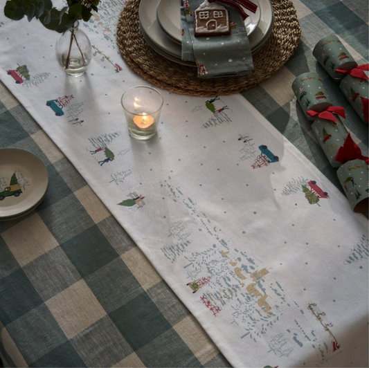 Home For Christmas Border Table Runner