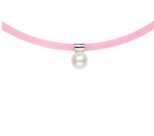 Pearl & Rubber Necklace