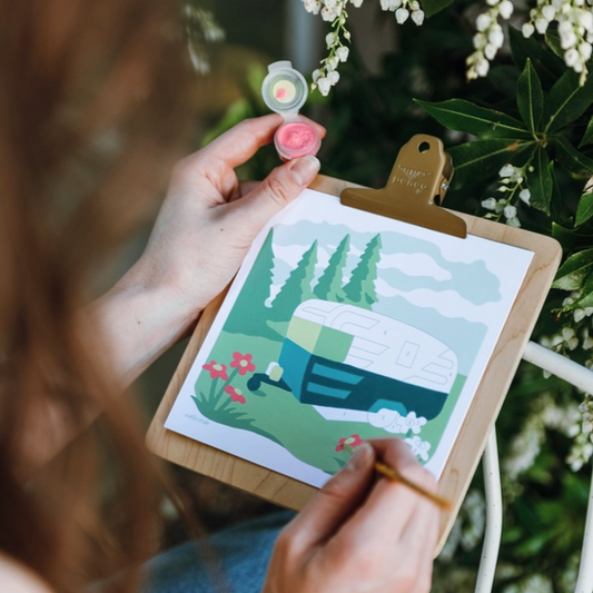 Happy Camper Mini Paint-By-Number Kit