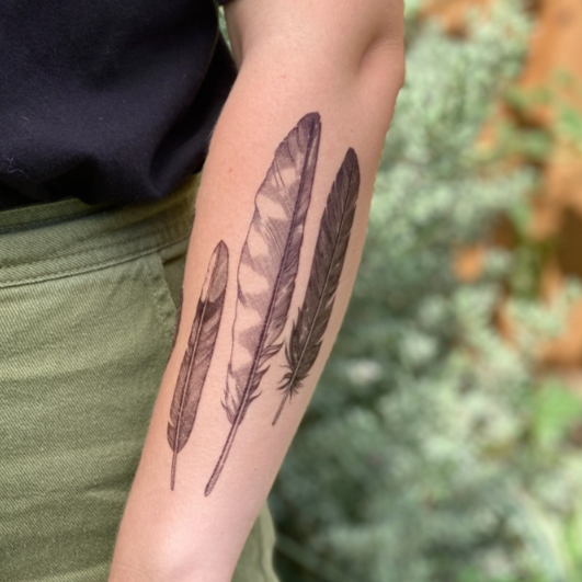 Feather Finds Temporary Tattoo