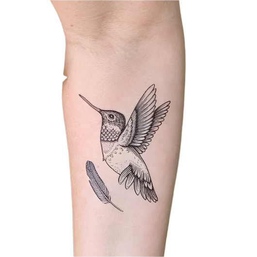 Hummingbird Temporary Tattoo
