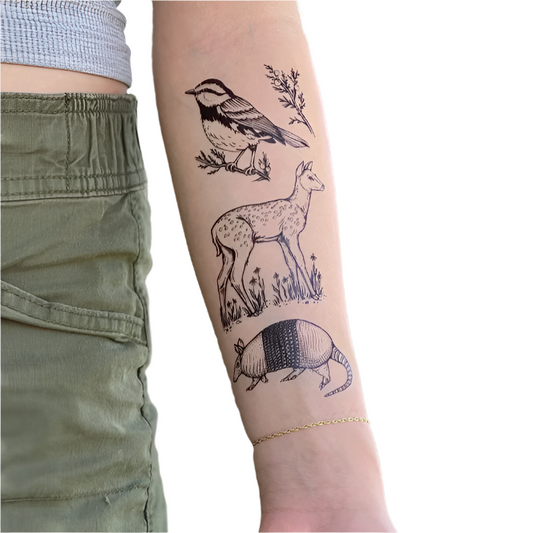 Hill Country Wildlife Temporary Tattoo Collection