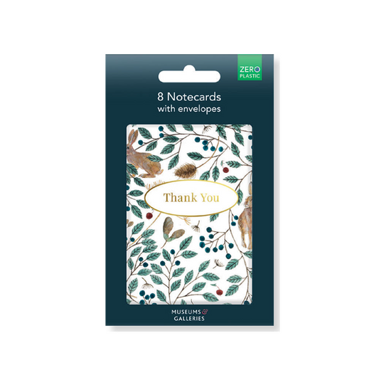 Hares Berries Thank You Card Set