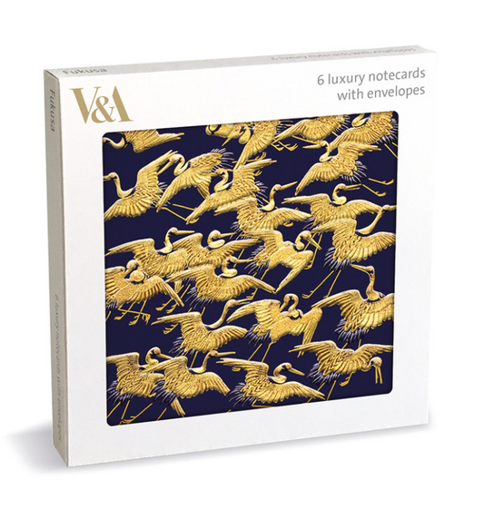 Gold Cranes Boxed Cards