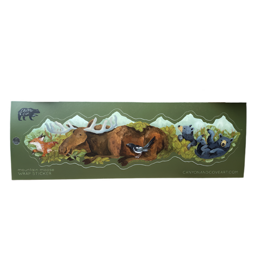 Mountain Moose Wrap Sticker