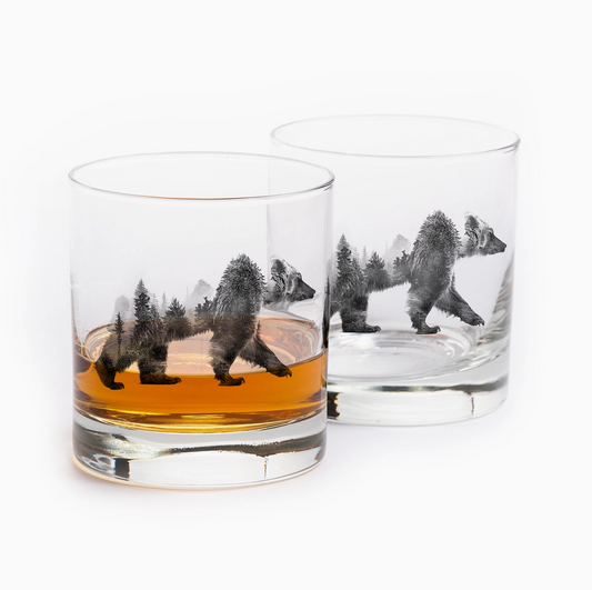 Bear Whiskey Glass