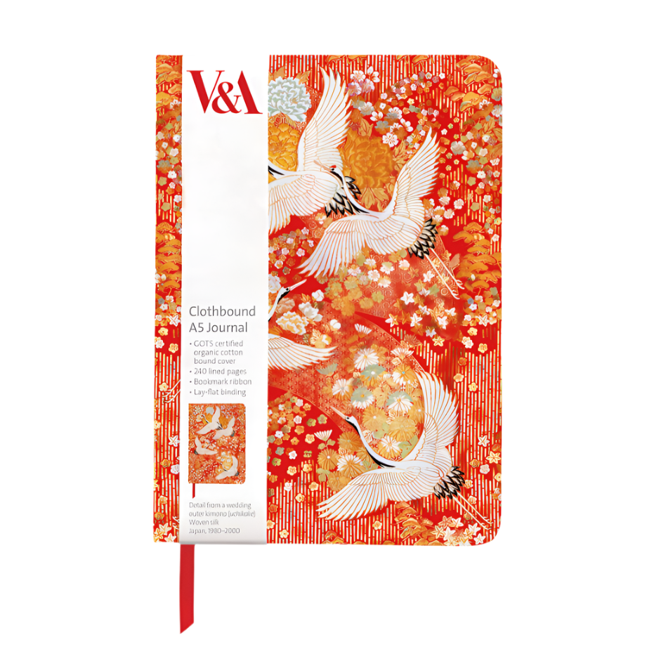 Kimono Cranes Cloth A5 Notebook