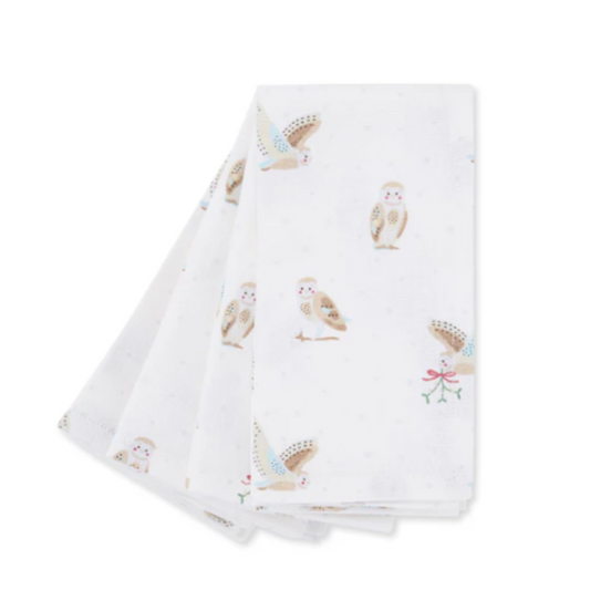 Snowy Owls Napkins (Set of 4)