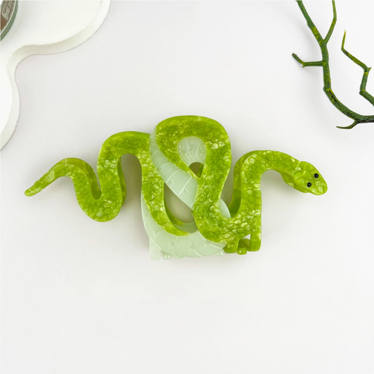 Two-Color Snake Hair Claw Clip