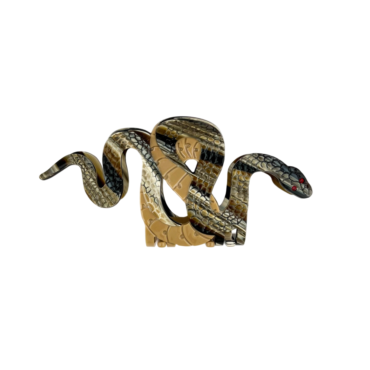 Two-Color Snake Hair Claw Clip