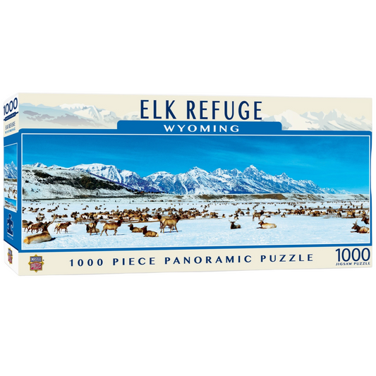 Elk Refuge 1000 Piece Panoramic Puzzle