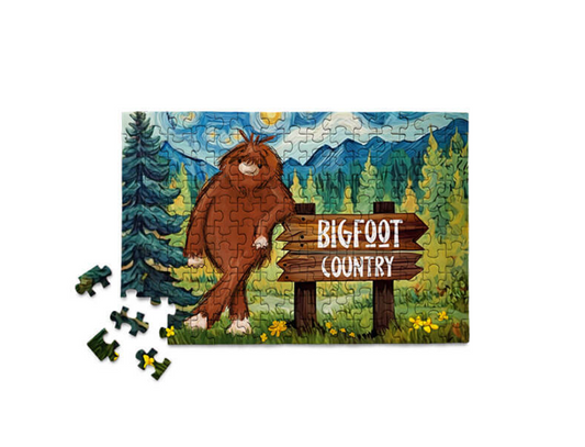 Bigfoot Country - Sasquatch Yeti Camping Wilderness Puzzle