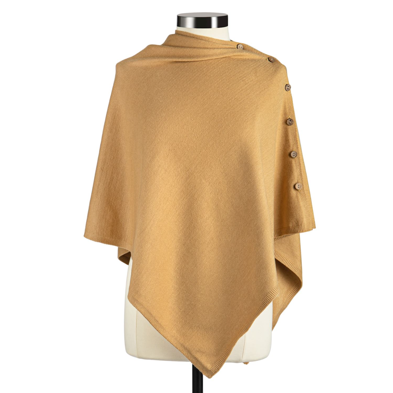 Side Button Wrap Poncho