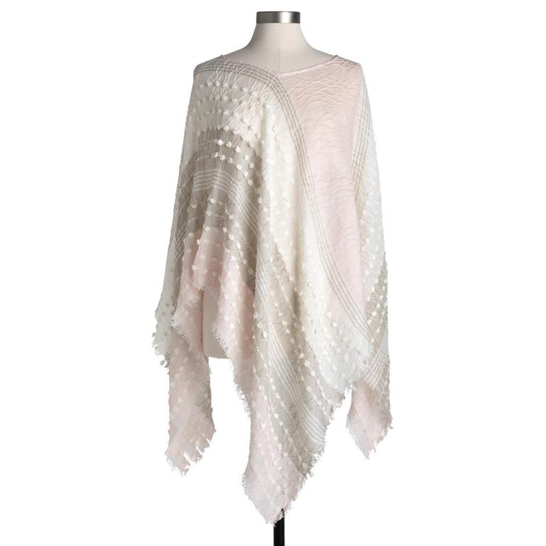 Textured Blush Mix Poncho