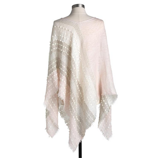 Textured Blush Mix Poncho