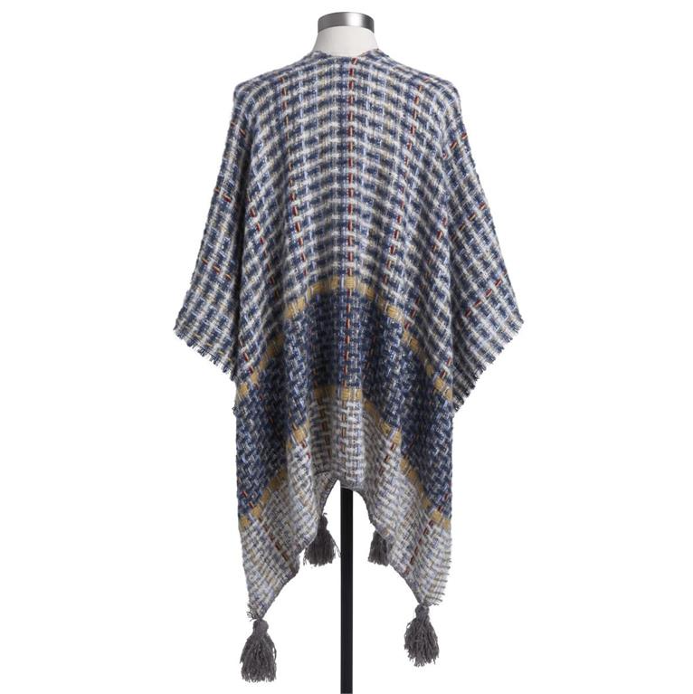 Woven Textured Navy Kimono