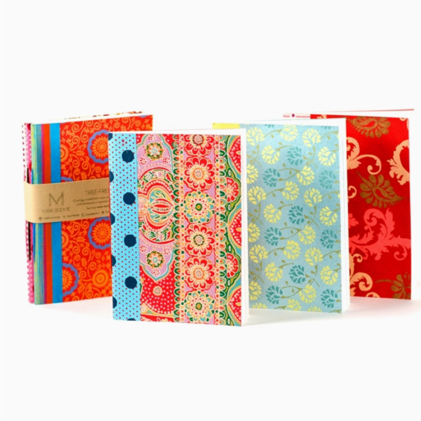 Ida 5x7 Recycled Paper Journal Notebooks - Assorted