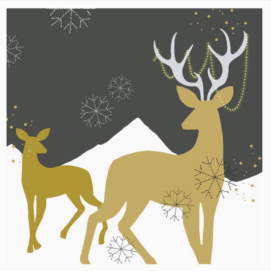 Golden Deer - Cocktail Napkin