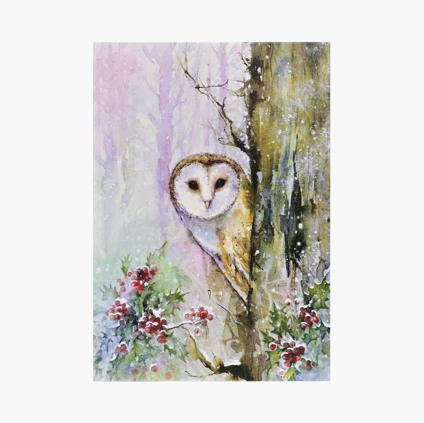 Woodland Owl Small Boxed Holiday Cards