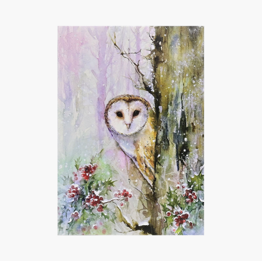 Woodland Owl Small Boxed Holiday Cards