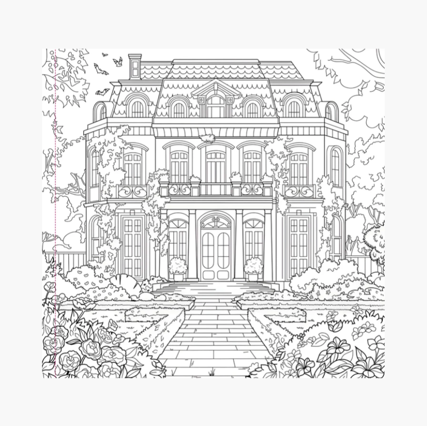 Goth Garden Adult Coloring Book